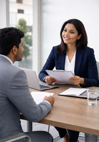 Senior leadership candidate interview